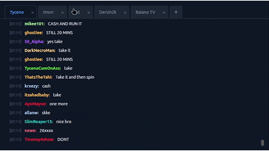 Interface do aplicativo TChaT